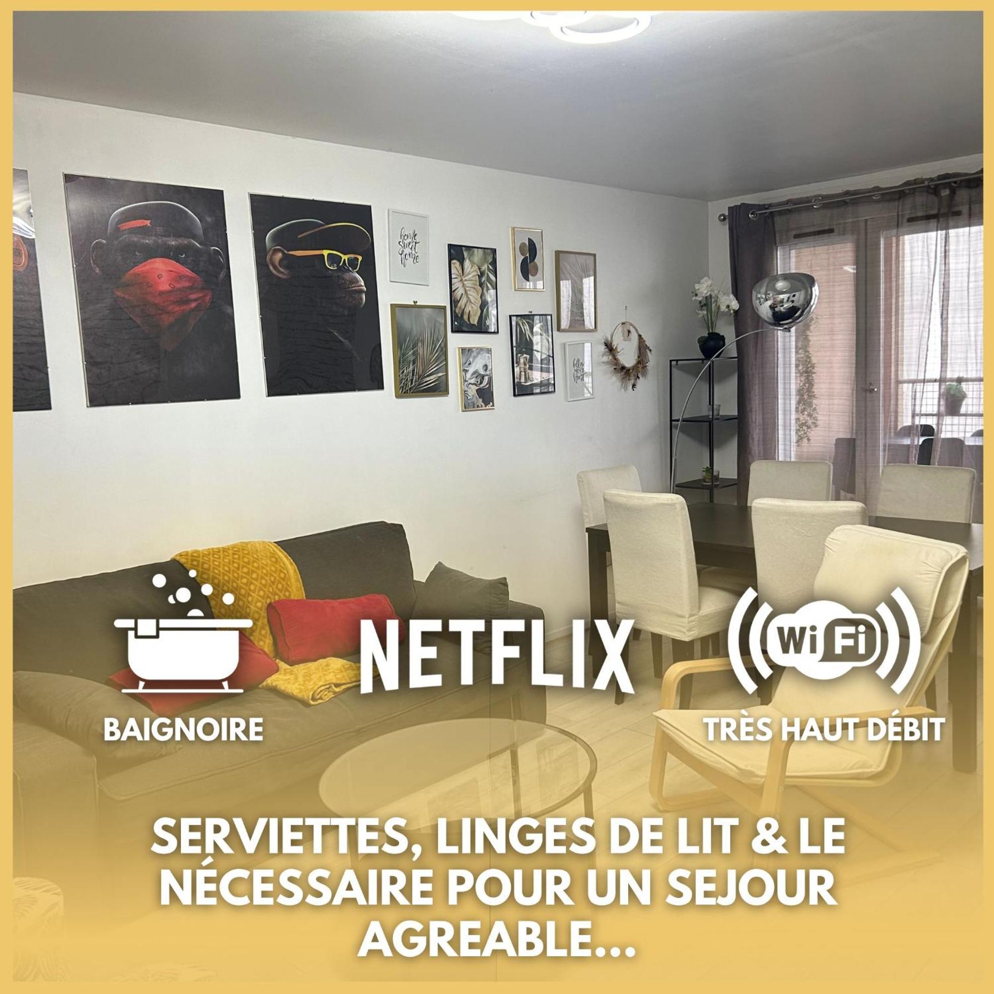 Appartement - Proche Rer - 2 Chambres & 4 Lits Double - Paris Orly Courcouronnes Exteriör bild